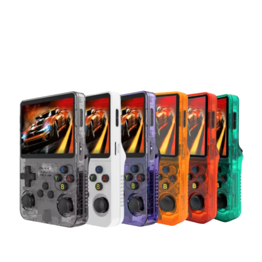 R36S Retro Handheld Video Game Console Linux System 3.5-inch IPS Screen Portable Handheld Video Player 64GB 15000 Games